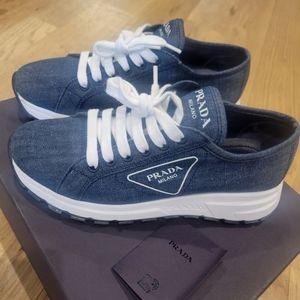 Like new Prada Women's Denim Sneakers